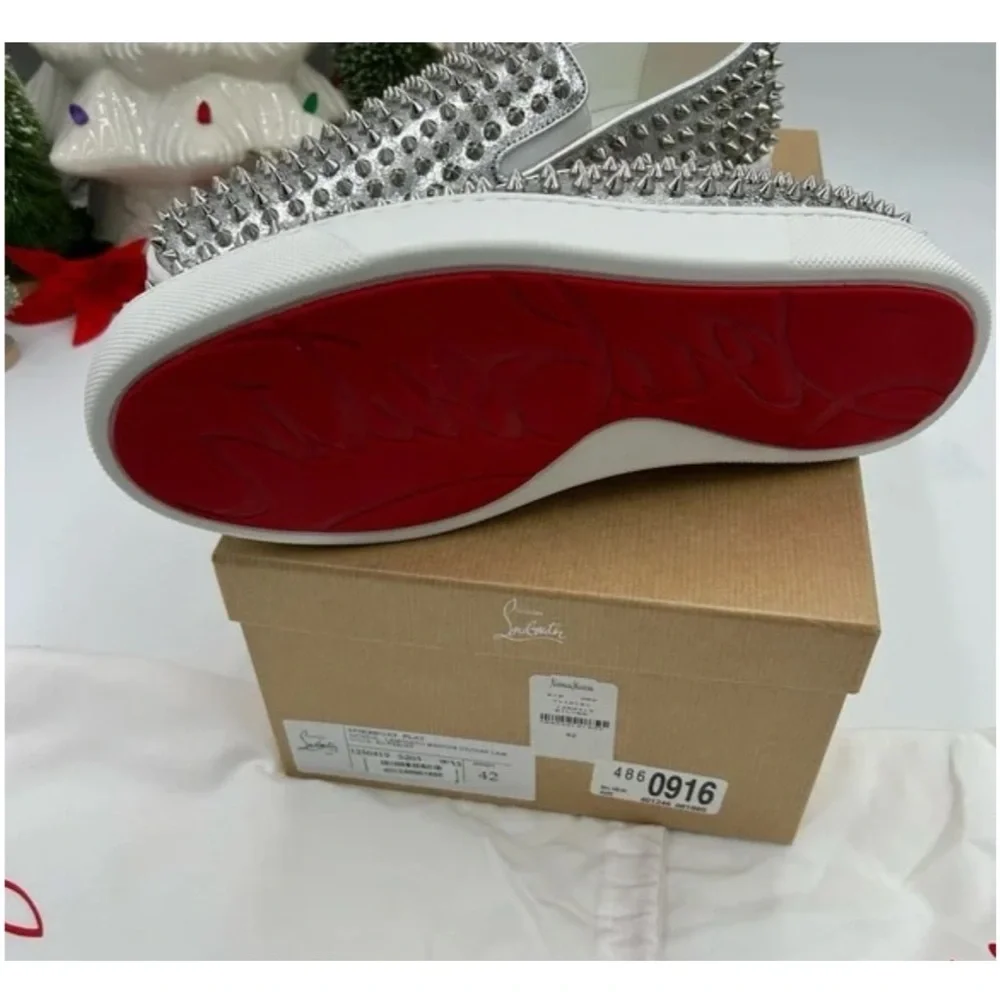 Christian Louboutin roller boat spike slip on sneakers size 44 made Italy